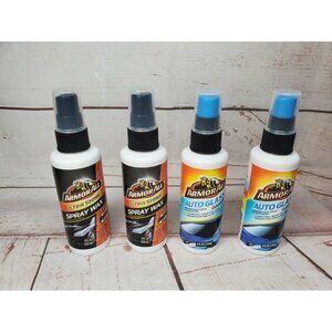 Armor All Ultra Shine Spray Wax & Auto Glass Cleaner 4oz Bundle Car Care Kit